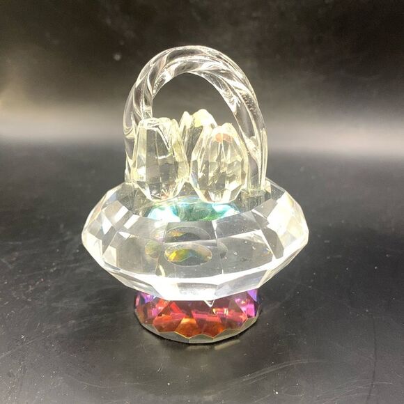 Crystal Basket With Tulips - Picture 1 of 6